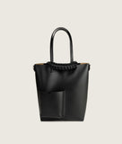 Load image into Gallery viewer, Pazar Book Tote Nano Black Smooth Leather