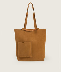 Pazar Book Tote Suede Camel