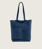 Load image into Gallery viewer, Pazar Book Tote Denim Suede Leather