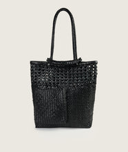 Load image into Gallery viewer, Pazar Book Tote Handwoven Wiener Geflecht Black