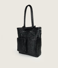 Load image into Gallery viewer, Pazar Book Tote Handwoven Wiener Geflecht Black