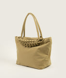 Load image into Gallery viewer, Pazar Tote M beige plant dyed nylon I side view I white background