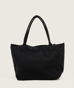 Pazar Tote M Charcoal black plant dyed nylon