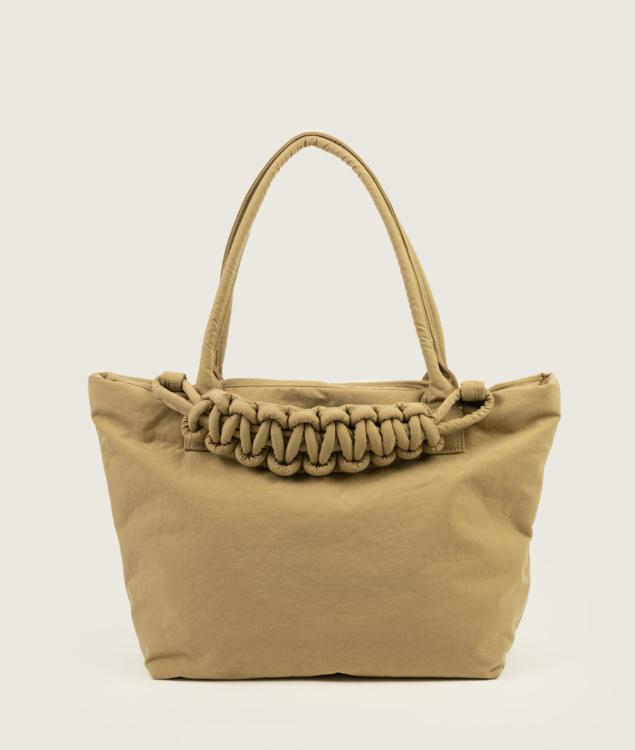 Pazar Tote M beige plant dyed nylon
