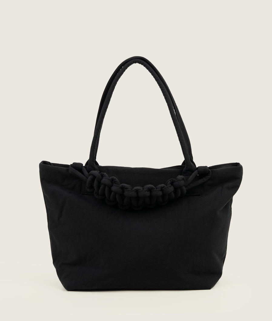 Pazar Tote M Charcoal black plant dyed nylon