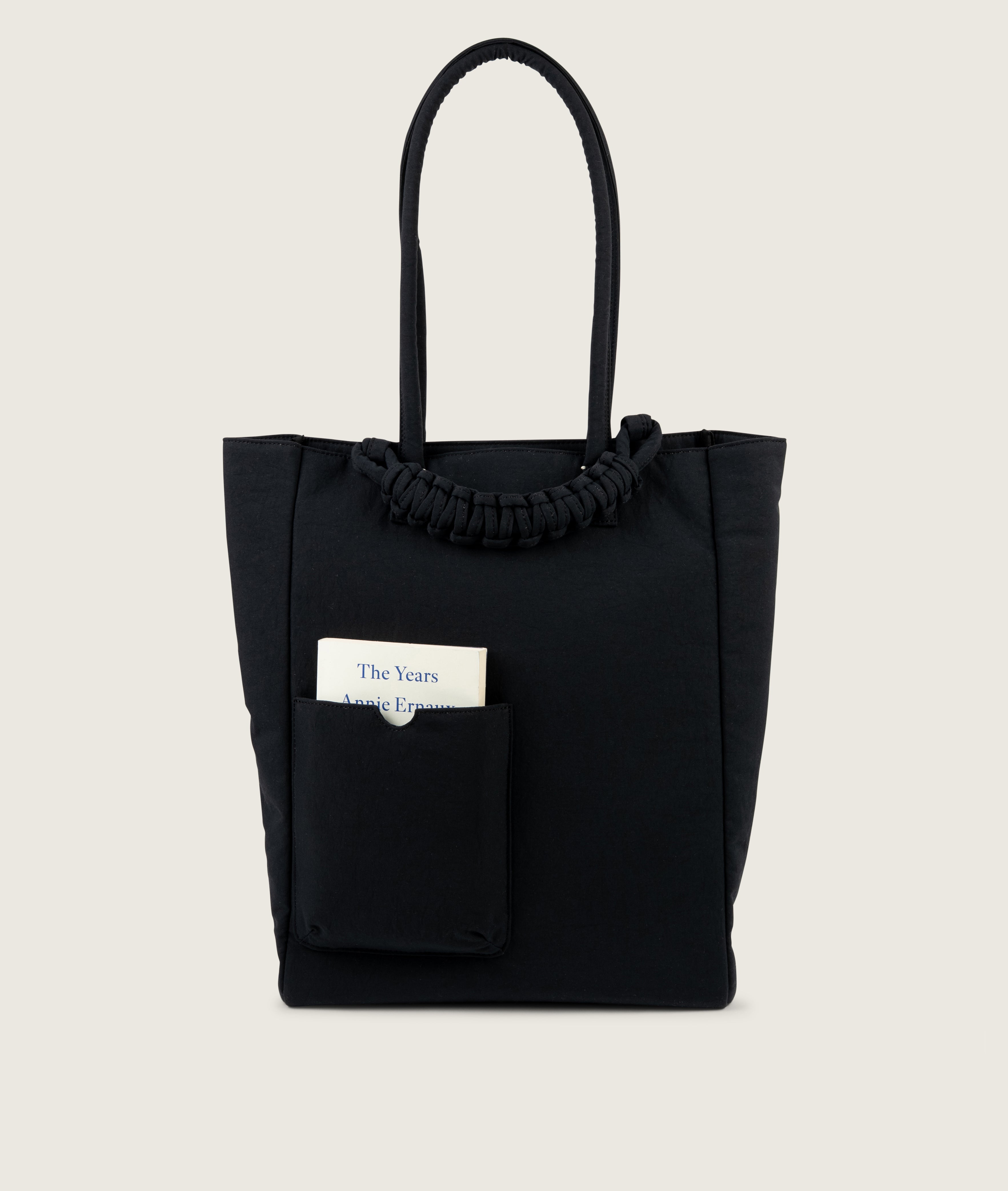 Pazar Book Tote Charcoal Black Plant Dyed Nylon – sagan-vienna