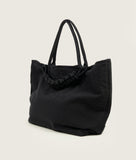 Load image into Gallery viewer, Pazar Tote XL Charcoal black plant dyed nylon I side view I white background