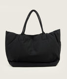 Load image into Gallery viewer, Pazar Tote XL Charcoal black plant dyed nylon I back view I white background