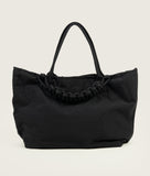 Load image into Gallery viewer, Pazar Tote XL Charcoal black plant dyed nylon I front view I white background