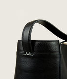 Load image into Gallery viewer, Watoji I Nasch Bag L I black I white japanese stitch detail I white background