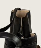 Load image into Gallery viewer, Watoji I Nasch Bag L I black I from above, zip detail I white background