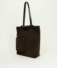 Load image into Gallery viewer, Pazar Book Tote Velvet brown