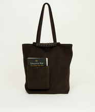 Load image into Gallery viewer, Pazar Book Tote Velvet brown