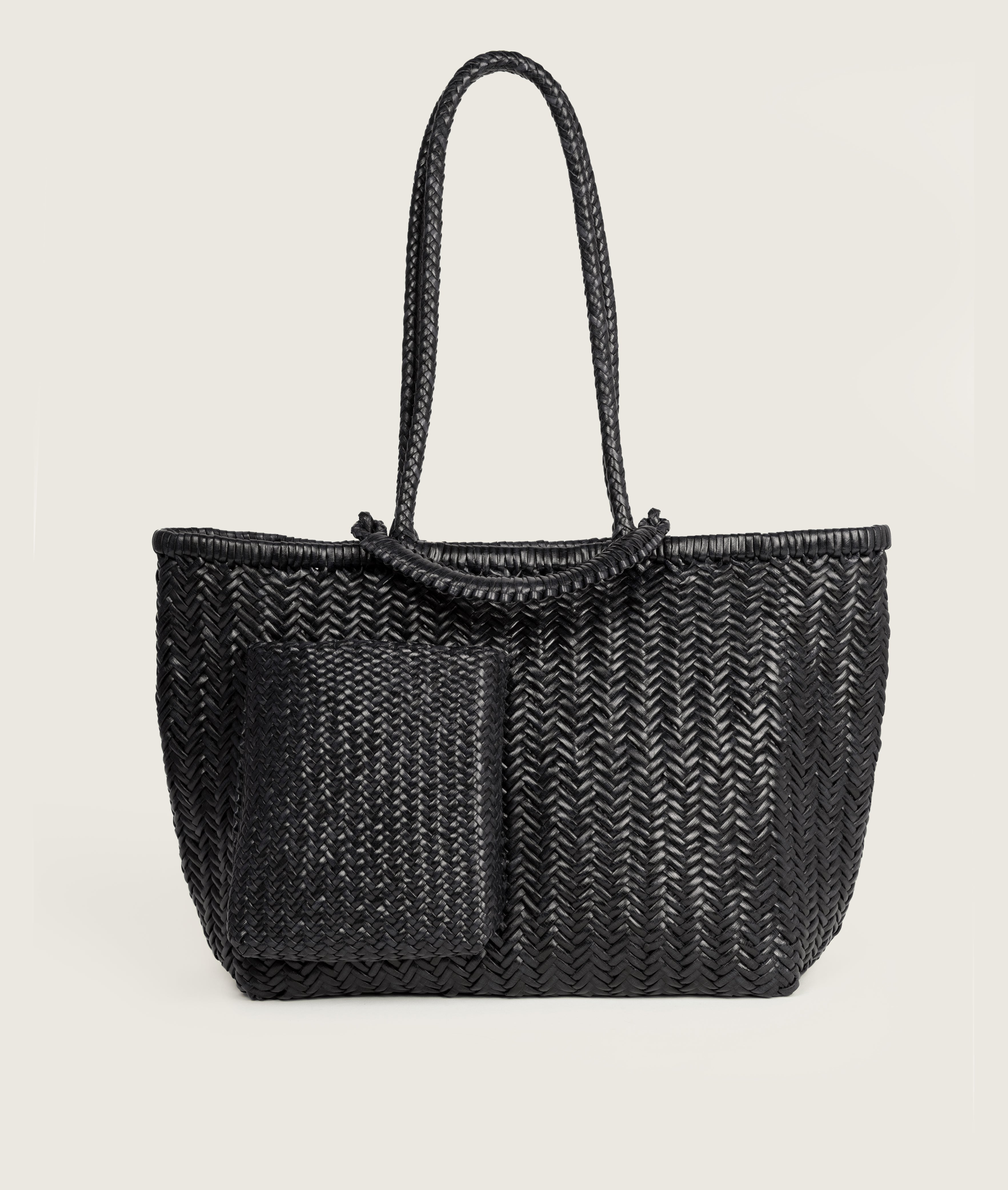 Pazar Book Tote Wide Handwoven Black – sagan-vienna