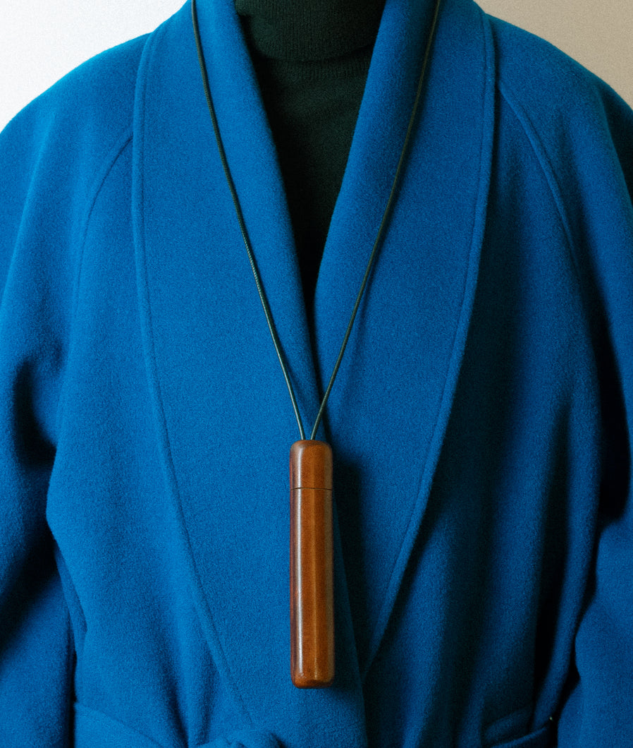 Pen case cognac with outfit