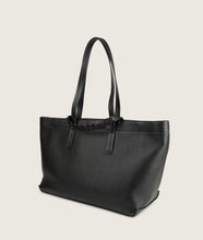 Load image into Gallery viewer, Reins Tote Bag M Black Calf Leather