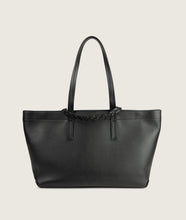 Load image into Gallery viewer, Reins Tote Bag M Black Calf Leather