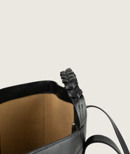 Load image into Gallery viewer, Reins Tote Bag M Black Calf Leather