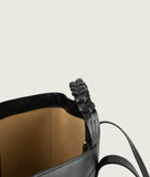 Load image into Gallery viewer, Reins Tote Bag M Black Calf Leather