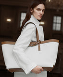 Load image into Gallery viewer, Reins Tote Bag Canvas XL Caramello/Ivory