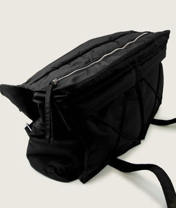 Messenger bag XL Black recycled nylon