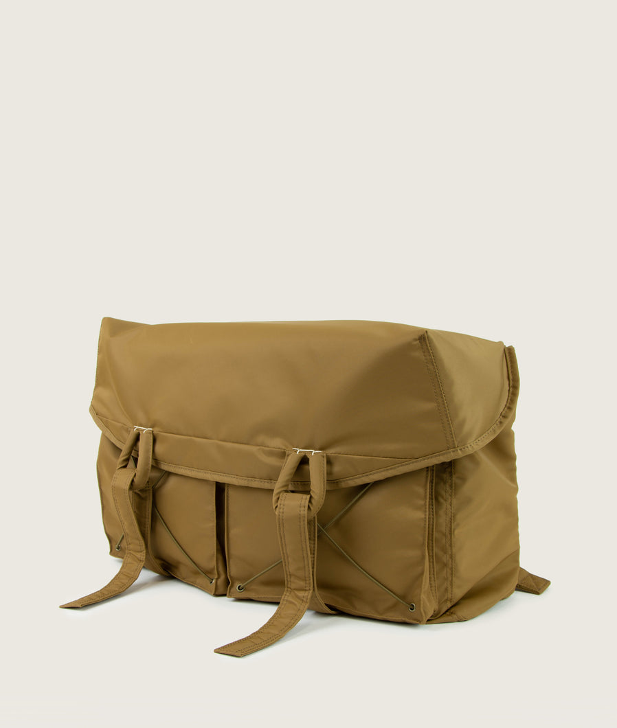 Messenger bag XL Coyote Brown recycled nylon