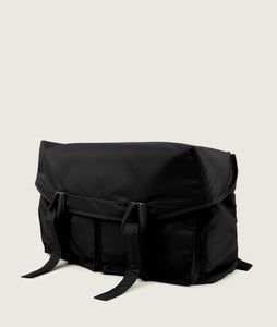 Messenger bag XL Black recycled nylon