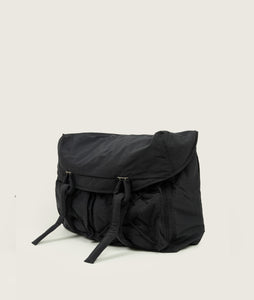 Messenger bag XL Black plant dye nylon