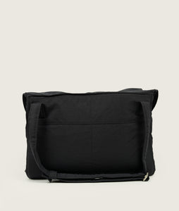 Messenger bag XL Black plant dye nylon