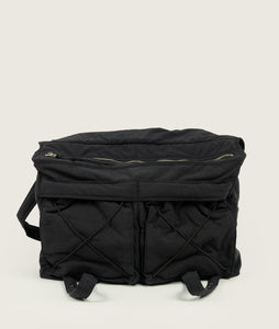 Messenger bag XL Black plant dye nylon