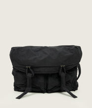 Load image into Gallery viewer, Messenger bag XL Black plant dye nylon