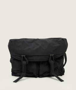 Messenger bag XL Black plant dye nylon