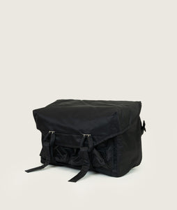 Messenger bag M black recycled nylon