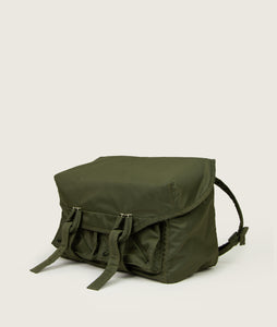 Messenger bag M olive green recycled nylon