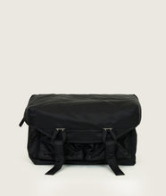 Load image into Gallery viewer, Nylon I Messenger bag M Black recycled nylon I black I front view I white background