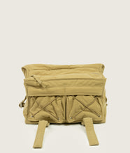 Load image into Gallery viewer, Nylon I Messenger bag M Beige plant dyed nylon I beige I inside view I showing inside pocket and zip detail I white background