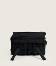 Load image into Gallery viewer, Messenger bag M black plant dyed nylon