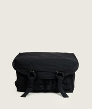 Load image into Gallery viewer, Messenger bag M black plant dyed nylon