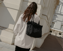 Load image into Gallery viewer, Pazar Tote M Charcoal black plant dyed nylon
