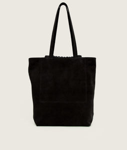 Pazar I Pazar Book Tote I velvet black I back view I white background