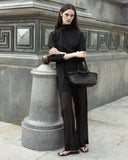 Load image into Gallery viewer, Pazar Tote Boat Wiener Geflecht Black Handwoven Leather