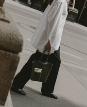 Load image into Gallery viewer, Pazar Book Tote Nano Black Soft Leather