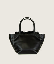 Load image into Gallery viewer, Pazar Tote Chisai Grape leather Black with white stitching