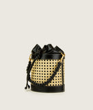 Load image into Gallery viewer, Vienna Bucket S Black GRAPE LEATHER